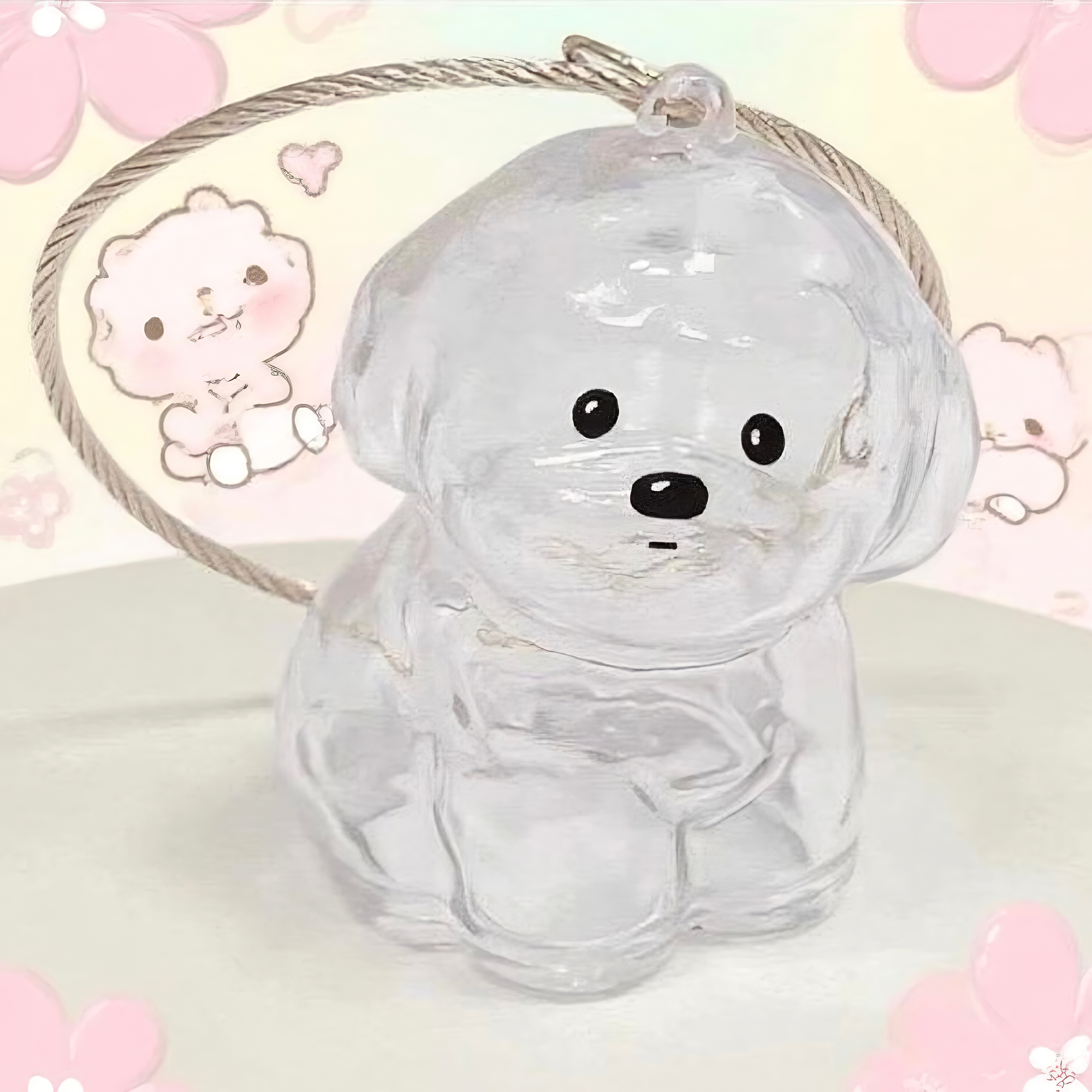 Dog Hair Souvenir Keychain Transparent Dog Hair Memory Capsule Jewelry Dog Hair Storage Suitable for Pet Lovers