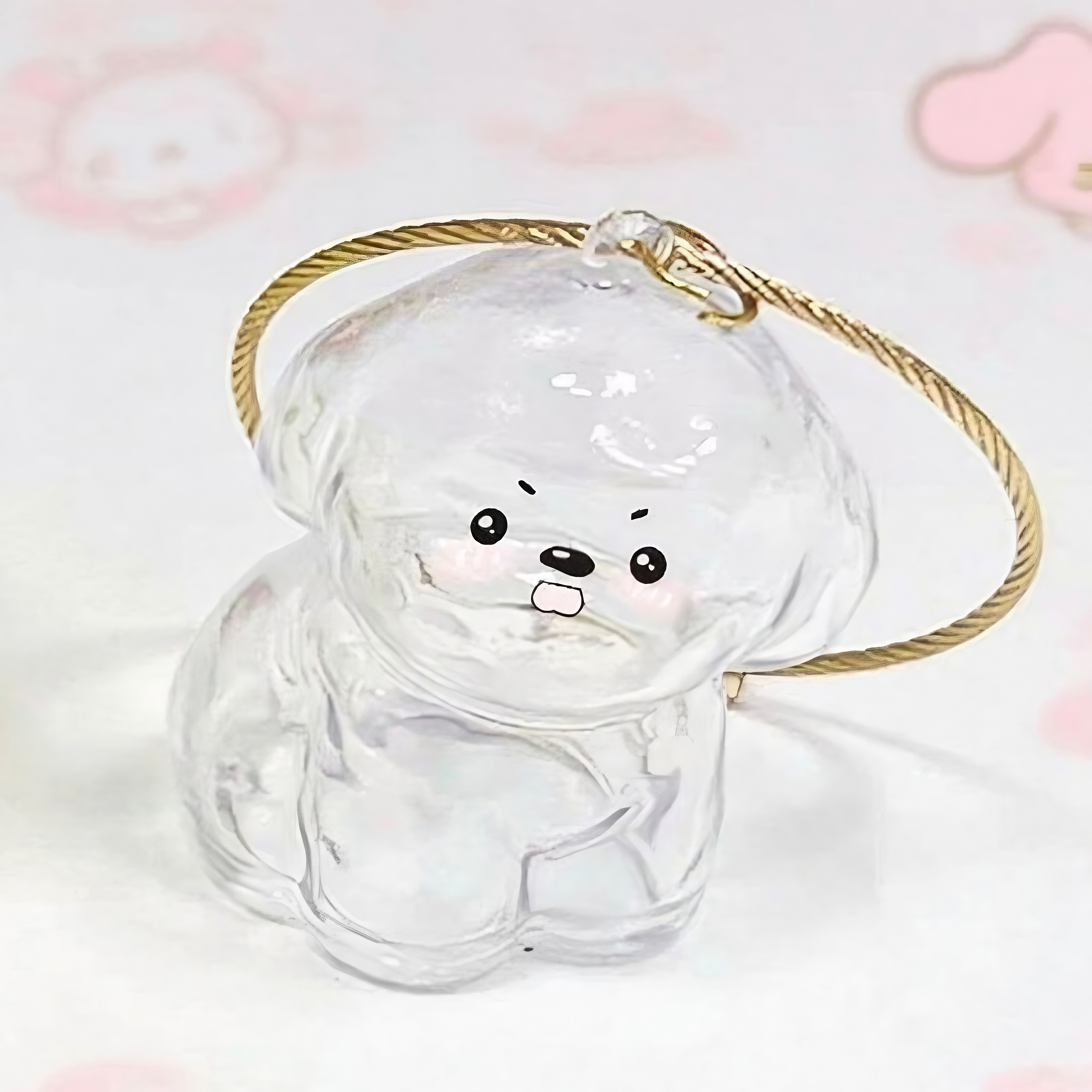 Dog Hair Souvenir Keychain Transparent Dog Hair Memory Capsule Jewelry Dog Hair Storage Suitable for Pet Lovers