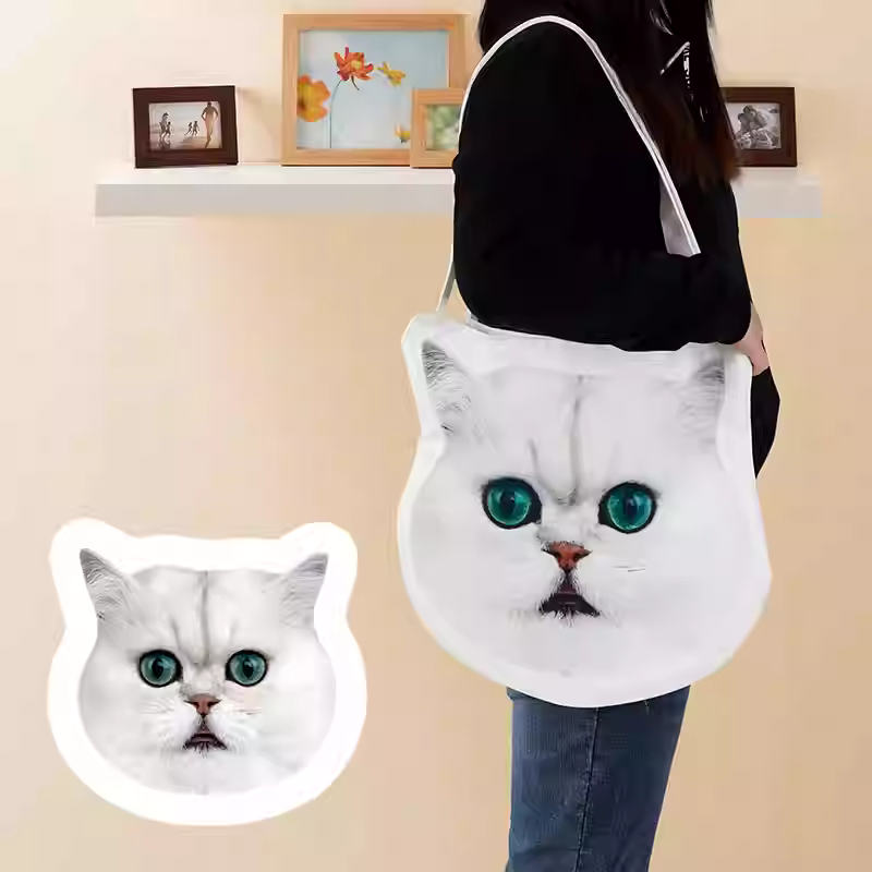 Custom Pet Face Tote Bag