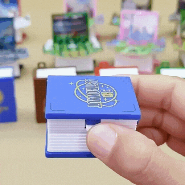 Chaveiro De Livro Pop-up 3d Com Pingente De Descompressão De Bomba Dobrável - soufeelbr