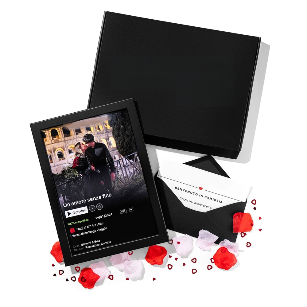 Cornice Per Foto Personalizzata In Stile Poster Di Film, Titolo Personalizzato E Testo, Regalo Di Visualizzazione Dei Ricordi