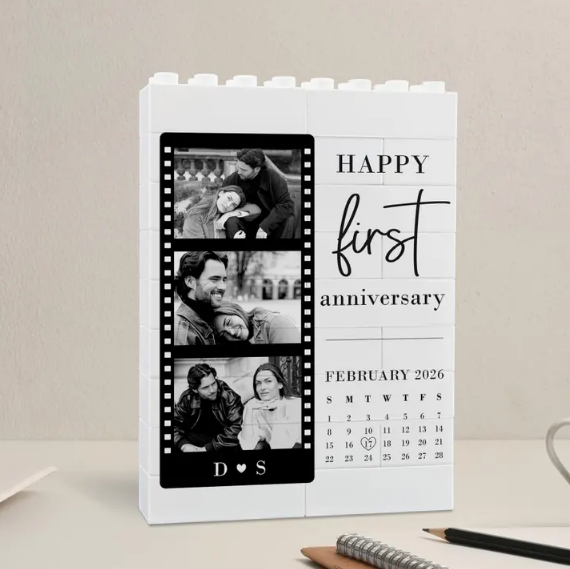 Custom Photo Building Block Valentines Day Gift For Him Personalized Couple Photo Block Anniversary Gift Boyfriend Gift Puzzle Gift