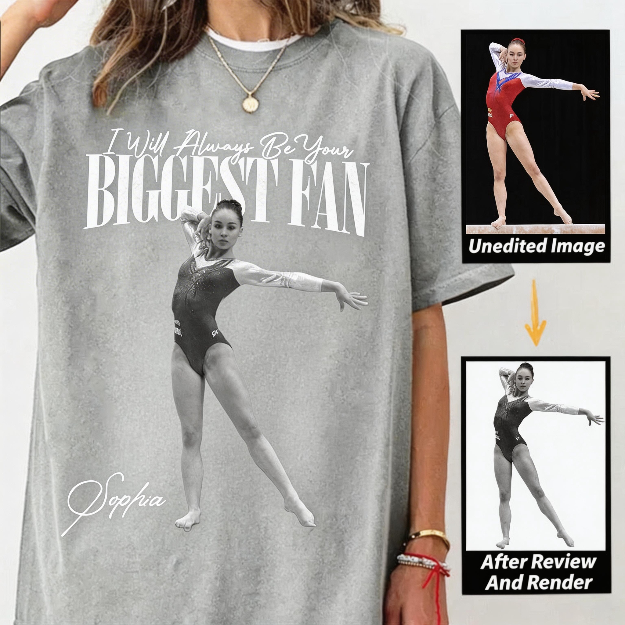 "I'll Always Be Your Biggest Fan" Custom Photo T Fun T-shirt For Funs